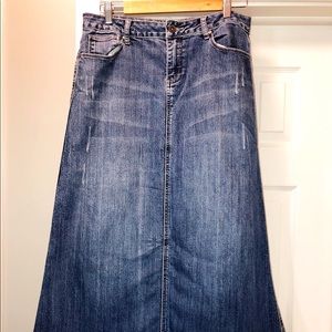 Long Denim Skirt
